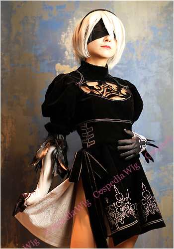 ニーア オートマタ 2B 風 ウィッグ キャラウィッグ コスプレウィッグ フルウィッグ コスプレ 耐熱の通販はau PAY マーケット - コスペディア ウィッグ | au PAY マーケット－通販サイト