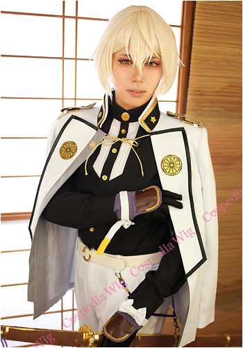 刀剣乱舞 髭切 風 ウィッグ　キャラウィッグ　コスプレウィッグ　フルウィッグ　コスプレ　耐熱｜au PAY マーケット