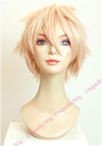 【即納】ツンツンショート　ピンクゴールド　ショート コスプレウィッグ コスプレ ウィッグ wig コスウィッグ 耐熱 ハロウィン｜au PAY  マーケット