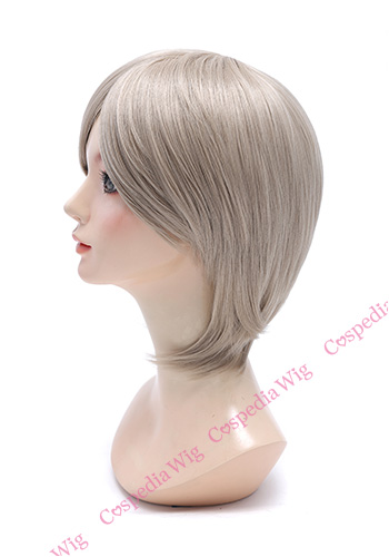 即納 シンプルショート アッシュグレイ ショート コスプレウィッグ コスプレ ウィッグ Wig コスウィッグ 耐熱 ハロウィンの通販はau Pay マーケット コスペディアウィッグ
