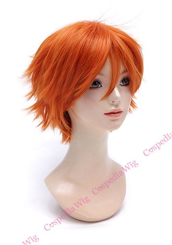 【即納】レイヤーショート　スパニッシュオレンジ　ショート コスプレウィッグ コスプレ ウィッグ wig コスウィッグ 耐熱 ハロウィン プ