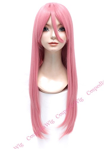 【即納】ロングストレート(80cm)　ピンク　ロング ストレート コスプレウィッグ コスプレ ウィッグ wig コスウィッグ 耐熱 ハロウィンの通販は
