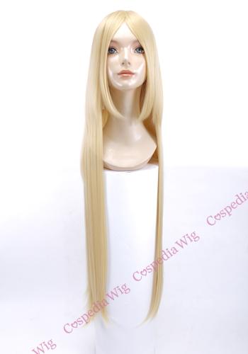 【即納】スーパーロング(100cm)　カスタード　ロング ストレート コスプレウィッグ コスプレ ウィッグ wig コスウィッグ 耐熱 ハロウィンの通販は