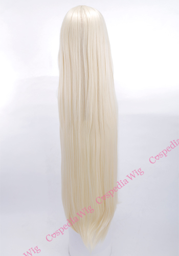 【即納】スーパーロング(100cm)　カスタード　ロング ストレート コスプレウィッグ コスプレ ウィッグ wig コスウィッグ 耐熱 ハロウィンの通販は