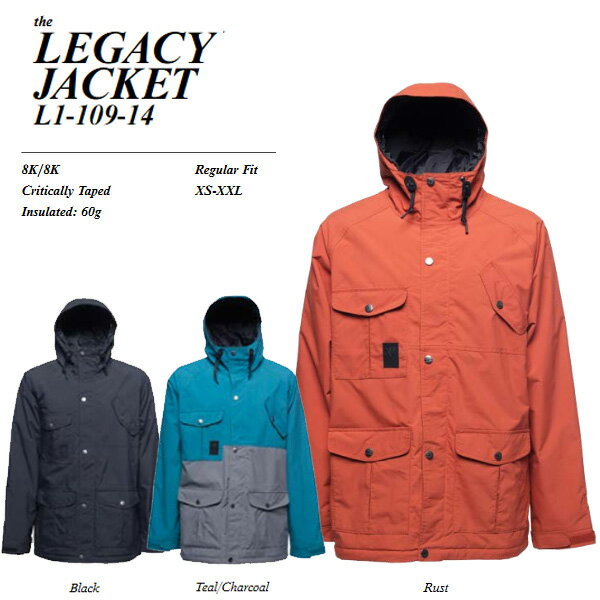 14 15 L1 Legacy Jacket スノーボード ウェア L1 エルワン スノーボードウェア 14 15 エルワン ジャケッの通販はau Pay マーケット クラブイッツオンライン