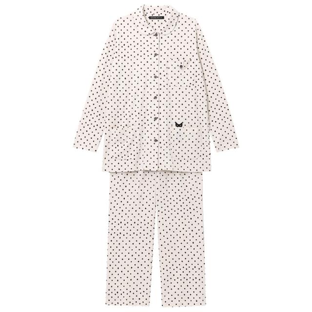 ワコール 新品 マタノアツコ 長袖パジャマ Lサイズ ドット柄 マタノアツコ ワコール wacoal パジャマ ルームウェア ナイト