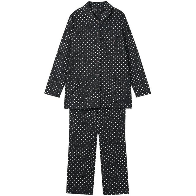 ワコール 新品 マタノアツコ 長袖パジャマ Lサイズ ドット柄 マタノアツコ ワコール wacoal パジャマ ルームウェア ナイト