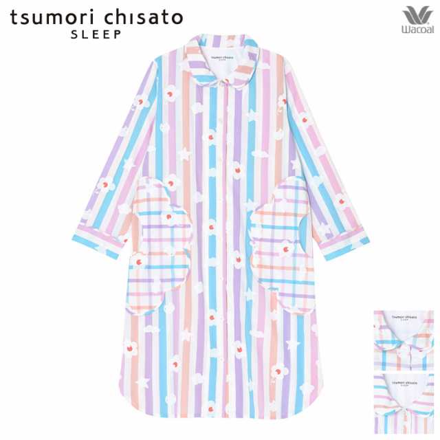 10 Off ツモリチサト Tsumori Chisato ワコール パジャマ ワンピース ロング袖 Uno161 ストライプ柄 チェック柄の通販はau Pay マーケット インナー通販エルドシック Au Pay マーケット店