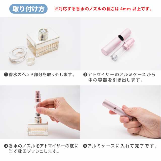 アトマイザー 香水 おしゃれ かわいい 持ち運び 詰め替えボトル クイックチャージ 簡単 ミニボトル 5ml ポッキリ 送料無料の通販はau PAY  マーケット - INTER ROUTE