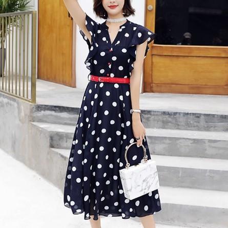 デート にオススメ レトロ ドット フレア ワンピース オシャレ かわいい デート 春 夏 人気 コーデの通販はau Pay マーケット Happiness Shop