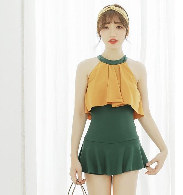 大人 シック ホルターネック バイカラー ワンピース 水着 オシャレ かわいい デート 春 夏 人気 コーデの通販はau Pay マーケット Happinessshop Au Pay マーケット店