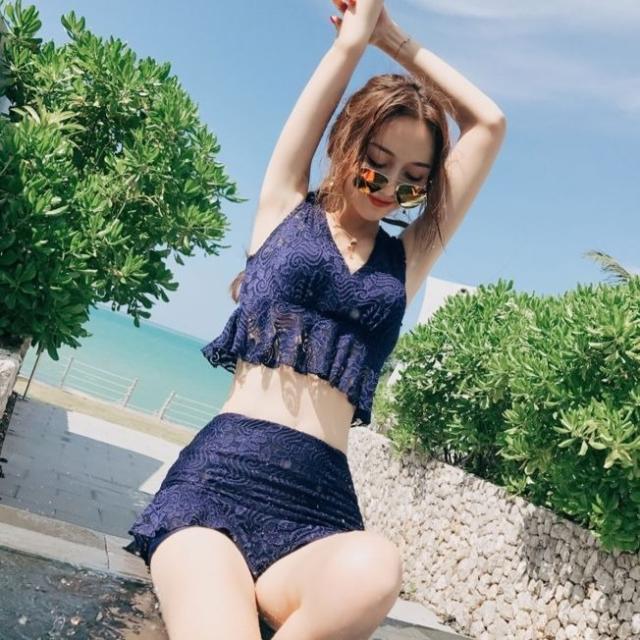大人っぽい 総 レース フリル 水着 2点セット オシャレ かわいい デート 春 夏 人気 コーデの通販はau Pay マーケット Happinessshop Au Pay マーケット店