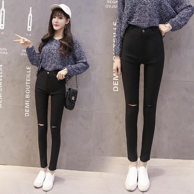 ダメージ 穴あき レギンス スリム パンツ オシャレ かわいい デート 春 夏 人気 コーデの通販はau Pay マーケット Happinessshop Au Pay マーケット店