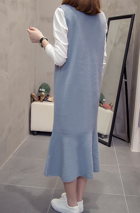 全4色 ニット ジャンパースカート ワンピース マーメイドライン フリル Vネック デート きれいめ おしゃれ 秋 冬 人気 新作 コーデの通販はau Pay マーケット Happinessshop Au Pay マーケット店