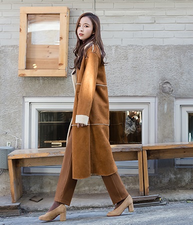 ムスタン ロング コート おしゃれ かっこいい ゆったり ムートン 通学 通勤 休日 防寒 オルチャン 秋 冬 人気 新作 コーデ の通販はau Pay マーケット Happinessshop Au Pay マーケット店