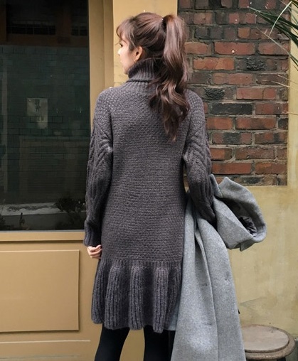 タートルネック ニット ワンピース ミニ丈 フレアー ハイウエスト かわいい おしゃれ デート 秋 冬 新作 人気 コーデ の通販はau Pay マーケット Happinessshop Au Pay マーケット店