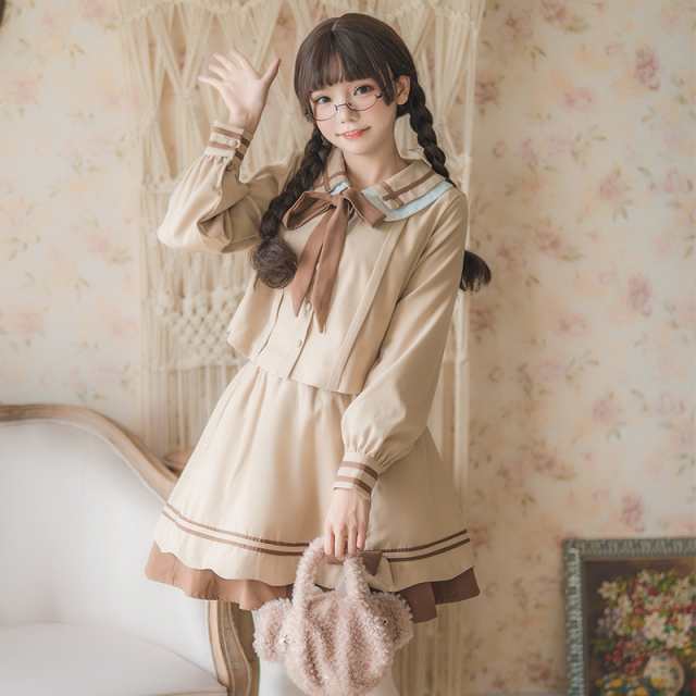 セットアップ セーラー服 長袖 トップス スカート セット ワンピース風 ゆめかわいい お揃い 双子コーデ 衣装 発表会の通販はau Pay マーケット Happinessshop Au Pay マーケット店