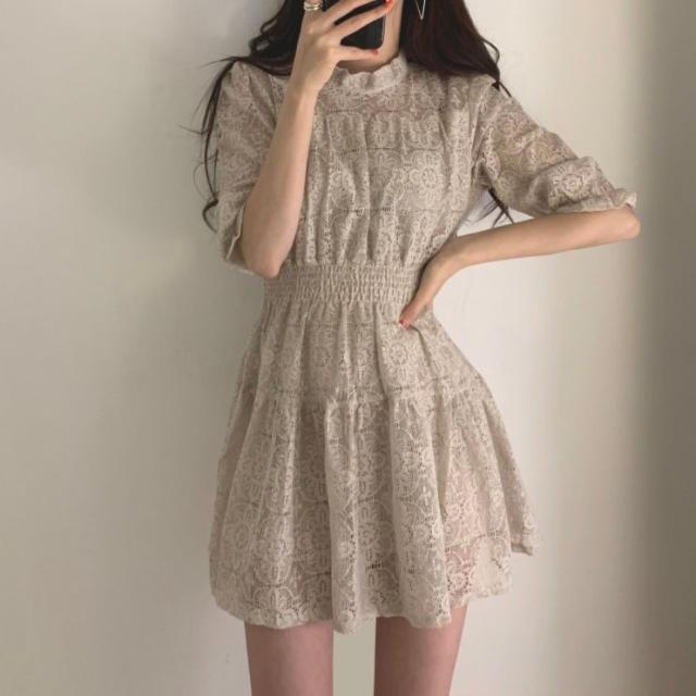 ワンピース ミニワンピース チュニック ミニ丈 ショート丈 レース ガーリー の通販はau Pay マーケット Happinessshop Au Pay マーケット店