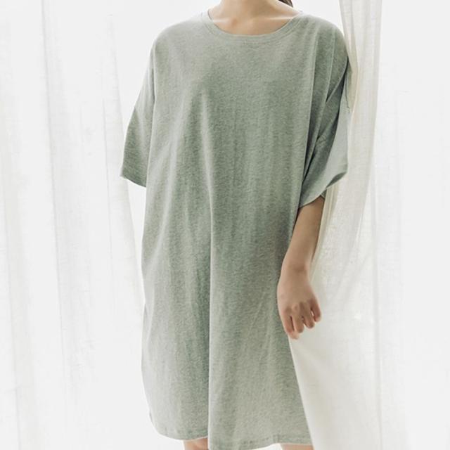 Tシャツ トップス ワンピース カットソー 半袖 無地 ロング丈 レディース 夏 部屋着 普段使いの通販はau Pay マーケット Happiness Shop