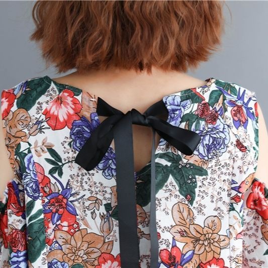 ワンピース チュニック ミニ ショート丈 半袖 大きいサイズ オープンショルダー 花柄 アロハ 春 夏 リゾート コーデの通販はau Pay マーケット Happinessshop Au Pay マーケット店