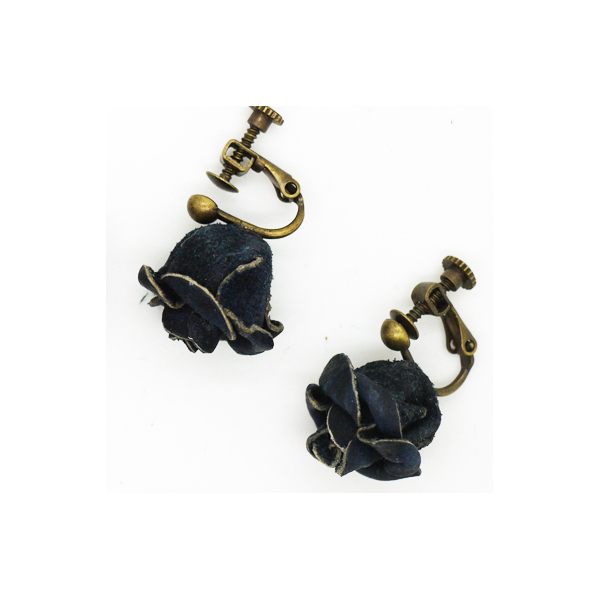 福山レザー イヤリング ローズブクルドレイユ アクセサリー レディース 女性用 青色 ブルー 革の通販はau Pay マーケット ドリームリアライズ