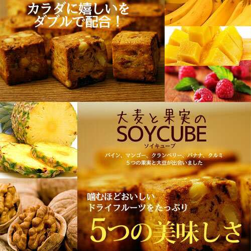 ダイエット食品 満腹 置き換え お菓子 スイーツ 大麦と果実のソイキューブ 大容量 大豆 ドライフルーツ 食物繊維 ロカボの通販はau Pay マーケット ドリームリアライズ