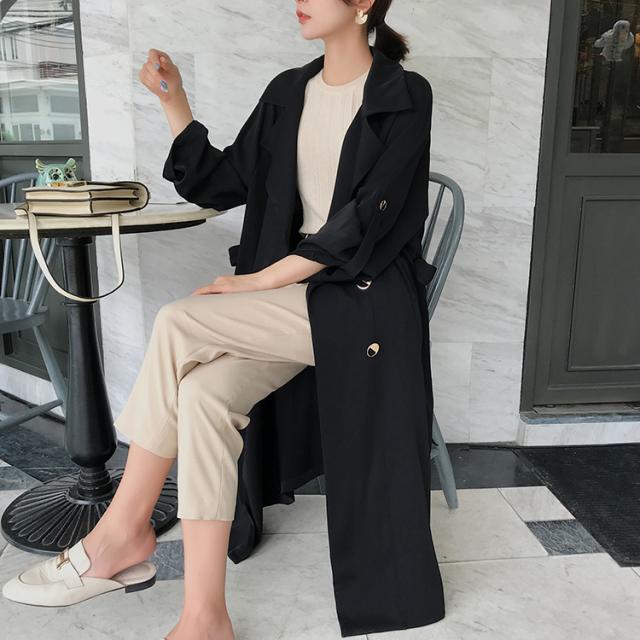 トレンチ レディース コート トロンチ アウター ジャケット とろみ 春 くすみカラー ナチュラルカラー ロング丈 着回しの通販はau Pay マーケット An Allure レディース ファッション