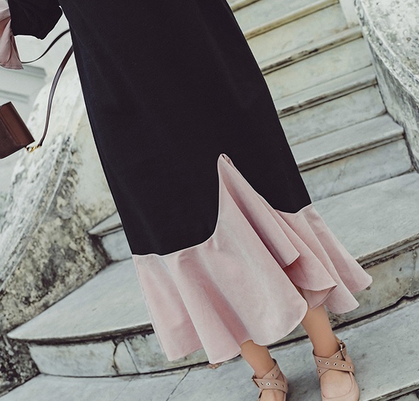 春夏 フレア 袖 長袖 ロング ドレス ワンピース ゆるふわ 黒 ゆったり セーター あったか 代 30代 40代 お呼ばれ 上品の通販はau Pay マーケット An Allure レディース ファッション