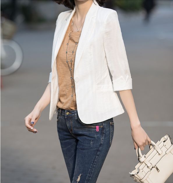 アウター ジャケット テーラード 五分袖 ロールアップ 薄手 ワンボタン 無地 シンプル ミディアム丈 大人カジュアル レディース テレワーの通販はau Pay マーケット An Allure レディース ファッション