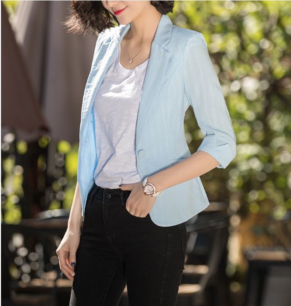 アウター ジャケット テーラード 五分袖 ロールアップ 薄手 ワンボタン 無地 シンプル ミディアム丈 大人カジュアル レディース テレワーの通販はau Pay マーケット An Allure レディース ファッション