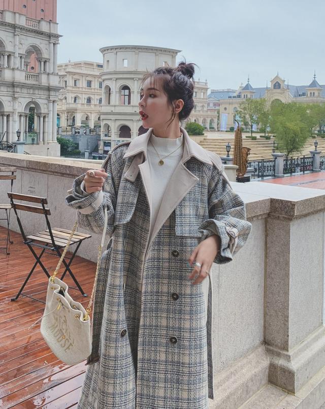 チェック トレンチコート アウター レディース おしゃれ ロング丈 ツイード ハイウエスト オーバーサイズ ツートンカラー 大人女子 秋冬の通販はau Pay マーケット An Allure レディース ファッション