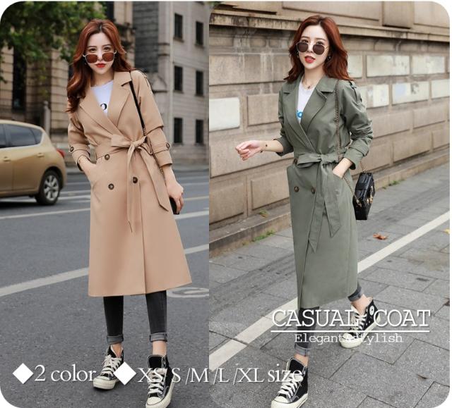 トレンチコート アウター レディース おしゃれ ロング丈 ハイウエストオフィスカジュアル きれいめ お呼ばれ 通勤 シンプル 秋冬の通販はau Pay マーケット An Allure レディース ファッション