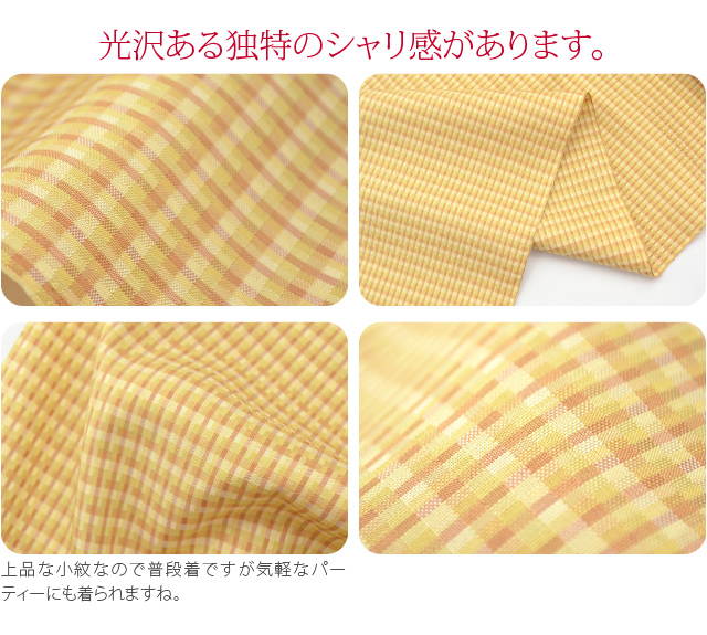 反物 織の着物 袷用 単衣用 日本製 佐藤新一 正絹 手綾織紬 草木染め 格子 伝統的工芸品 置賜 白たか織 おしゃれ 大人 レディース 女性10015899_2
