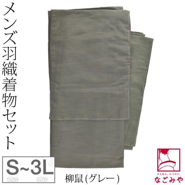 洗える着物 セット 袷用 男物 アンサンブル 色無地プレタ 長着 羽織