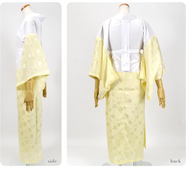 長襦袢 洗える 袷用 日本製 マイフィット 楊柳 一部式長襦袢 塩瀬 半襟付