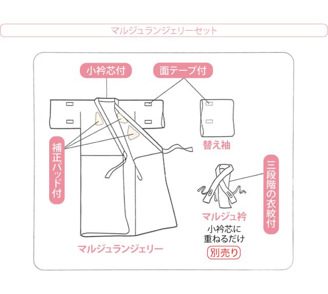 ワンピース 肌襦袢 袷用 日本製 このび マルジュ ランジェリー 替え袖付 和装 下着 肌着 着物 インナー 礼装 おしゃれ 大人 レディース 女性 10024292 ワンピース 肌襦袢 袷用 日本製 このび マルジュ ランジェリー 替え
