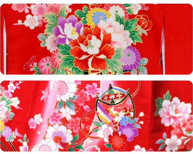 お宮参り 着物 通年用 女の子 正絹 掛け着 金彩 初着 産着 祝着 一つ身