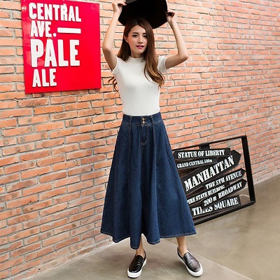 エレガントなaラインスカート デニム フレアスカート 大きいサイズ 上品 Ol 通勤 デートや学校行事コーデに の通販はau Pay マーケット ｄｊ ｆｒｅａｋ