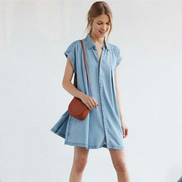 大人カジュアルなデニムワンピース シャツワンピ ショート丈 夏 おしゃれ女子 デートやリゾートコーデに の通販はau Pay マーケット ｄｊ ｆｒｅａｋ