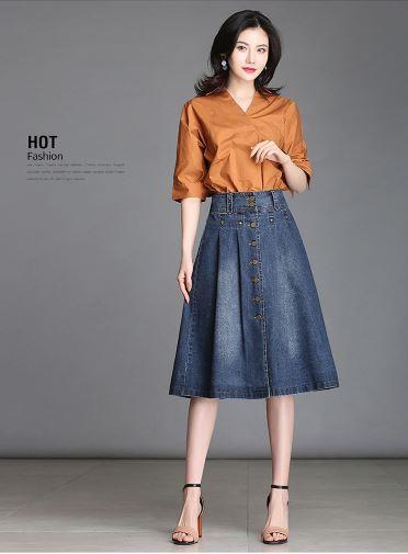 今季流行フロントボタンデニムスカート トレンチ風 Aライン ミモレ丈 レディース 大きいサイズ 代 30代 40代 デート 女子会 旅行の通販はau Pay マーケット ｄｊ ｆｒｅａｋ