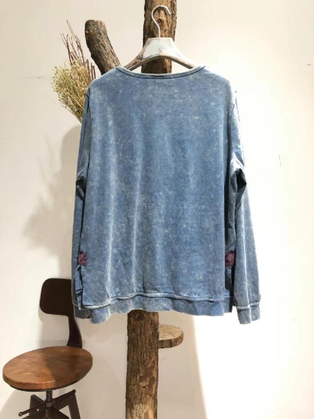 カジュアルスウェットトップス トレーナー デニム風 ヴィンテージ ベーシック 秋冬 レディース 代 30代 アウトドア リラックスコーデの通販はau Pay マーケット ｄｊ ｆｒｅａｋ