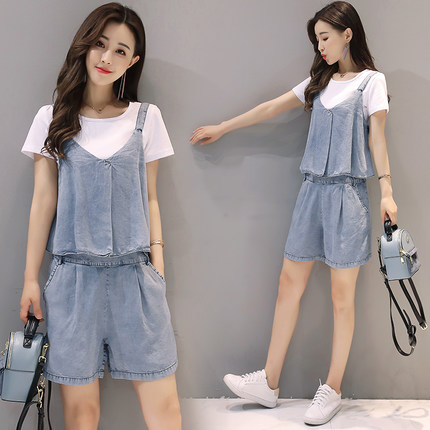 大人可愛いデニムサロペット ショートパンツ Tシャツセット ベーシック 定番 秋冬 レディース 代 30代 デート 女子会 通学の通販はau Pay マーケット ｄｊ ｆｒｅａｋ