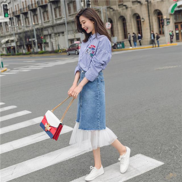 大人可愛いデニムスカート プリーツレース 重ね着風 タイト ハイウエスト トレンド 春夏 レディース 代 30代 通学 デート 女子会の通販はau Pay マーケット ｄｊ ｆｒｅａｋ