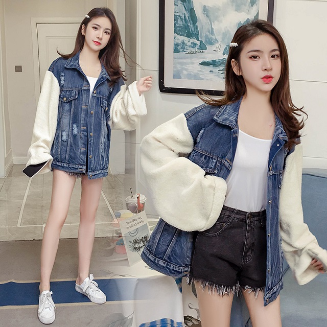 大人可愛いデニムジャケット Gジャン バイカラー ユーズド ボアスリーブ ベーシック 春夏 レディース 代 30代 女子会 通学 アウトドアの通販はau Pay マーケット ｄｊ ｆｒｅａｋ