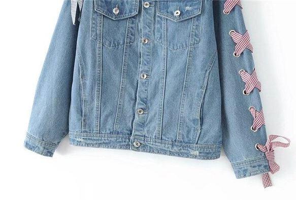 大人可愛いデニムジャケット Gジャン バックシャン 袖シャン レースアップ トレンド 春秋 レディース 代 30代 デート 女子会 通学の通販はau Pay マーケット ｄｊ ｆｒｅａｋ