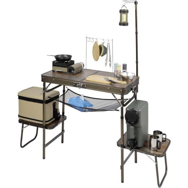 アウトドア テーブル 折りたたみ 軽量 キャンプ キッチンテーブル