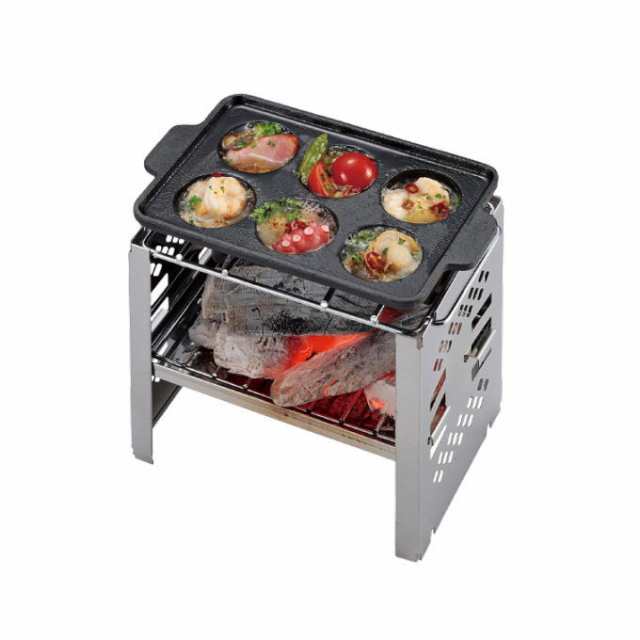 ミニ鉄板 キャンプ アウトドア バーベキュー グリル BBQ ソロキャンプ ソロ
