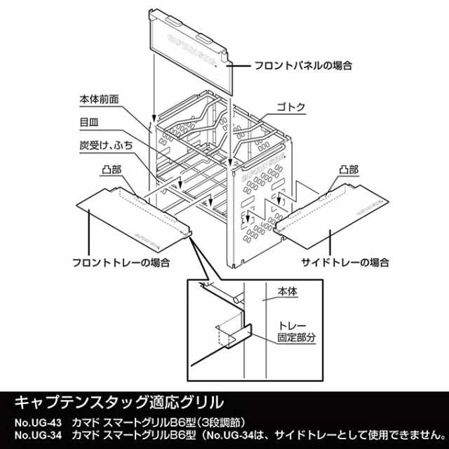 【メール便発送】カマド スマートグリル B6型用 マルチパネル キャプテンスタッグ(CAPTAIN STAG) UG-2015 バーベキュー BBQ  キャンプ レ｜au PAY マーケット