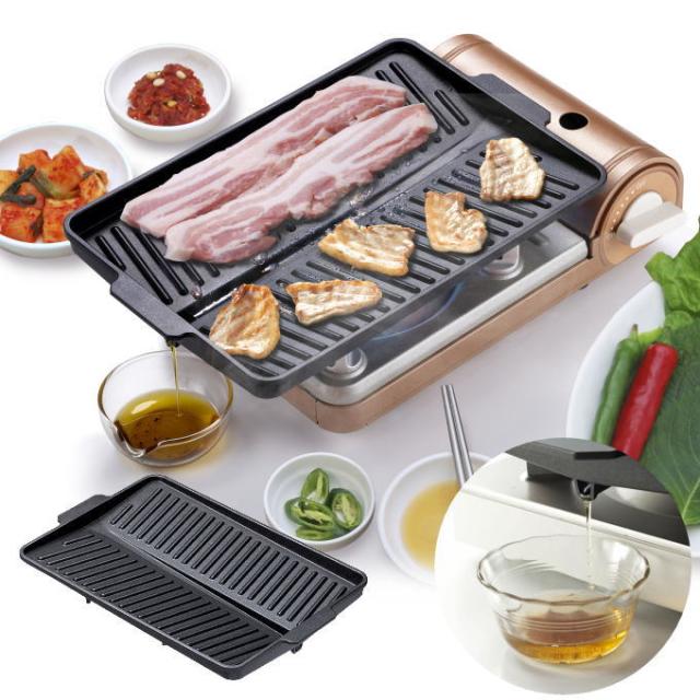 サムギョプサル焼肉用プレート鉄板 浴びんだ防止コーティング 丸型