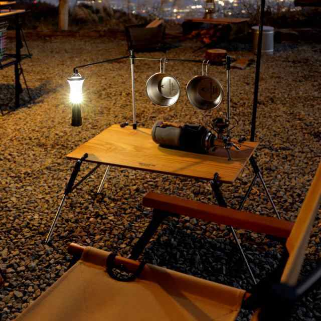 ソロキャンプ テーブル アウトドアテーブル 木製 キャンプテーブル
